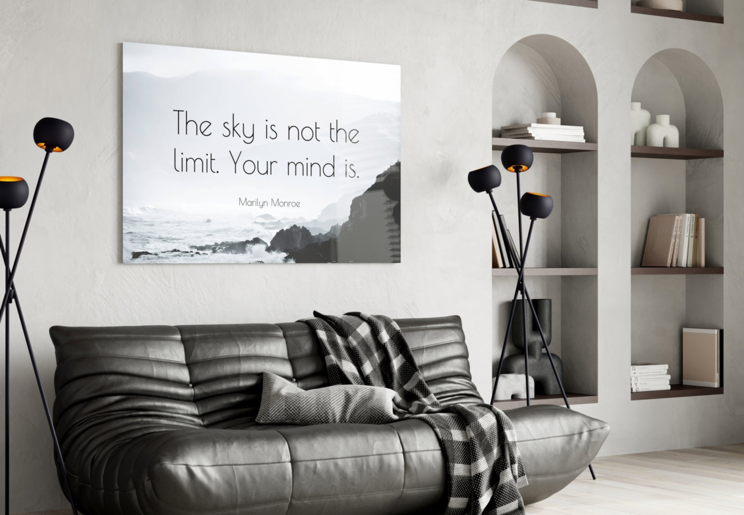 Words of Marilyn Monroe Glass Wall Art-3