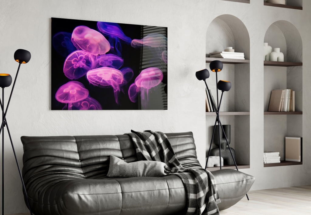 Jellyfish Glass Wall Art-3