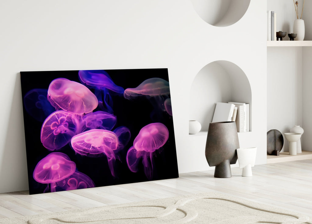 Jellyfish Glass Wall Art-2