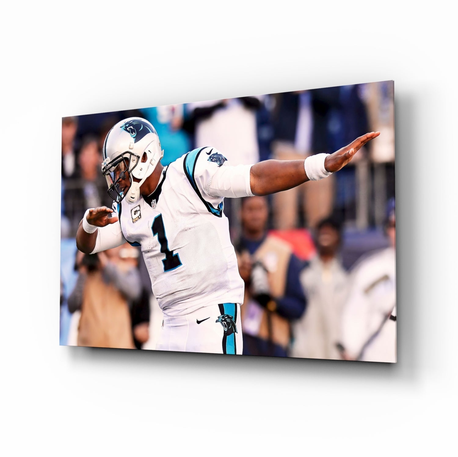 Cam Newton Glass Wall Art-0