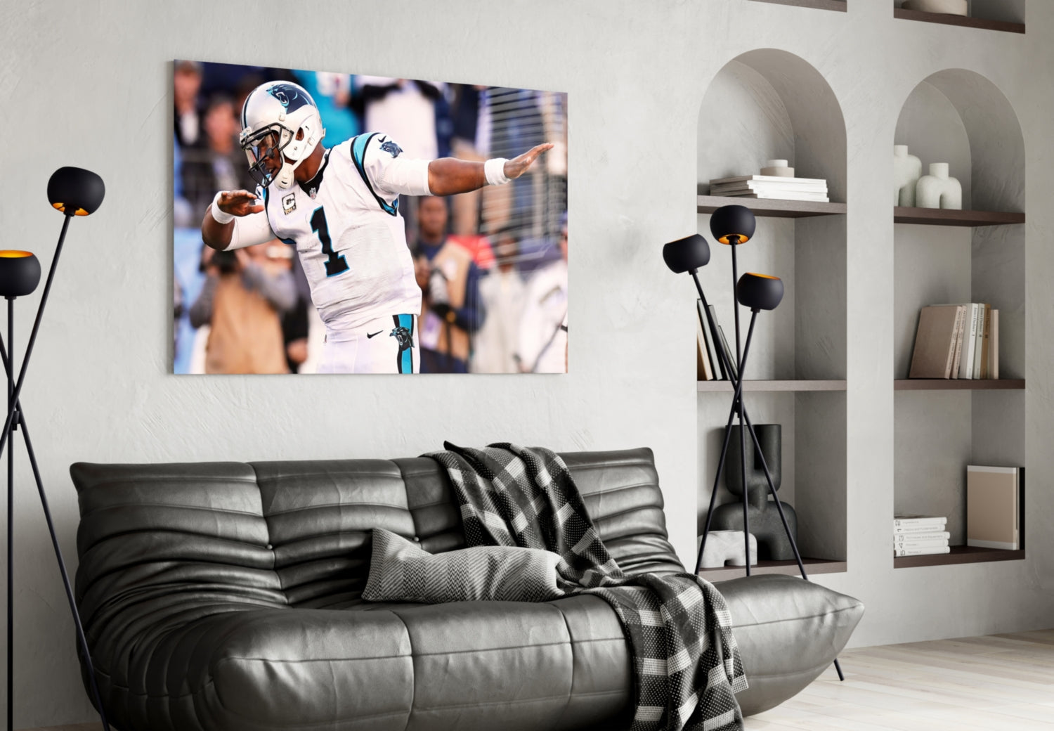 Cam Newton Glass Wall Art-3