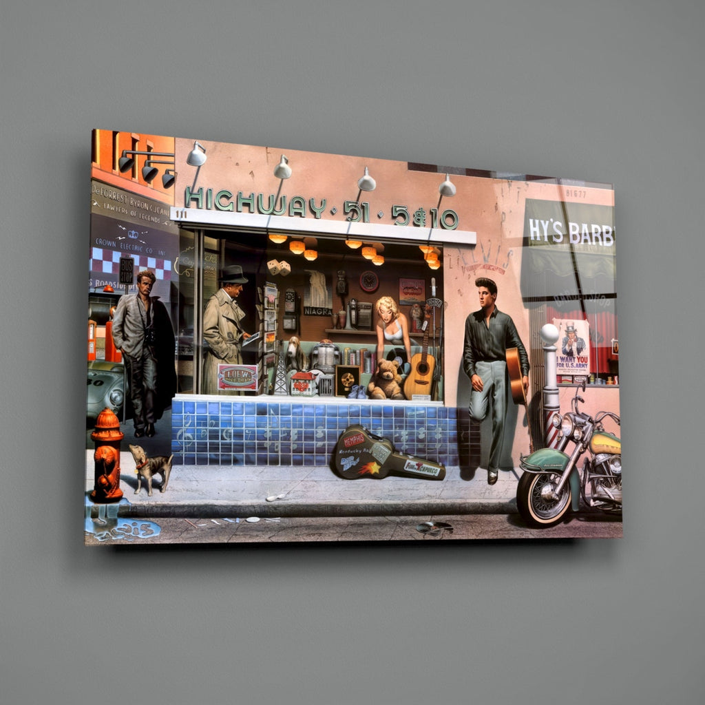 Marilyn Elvis Humphrey - Store Glass Wall Art-1