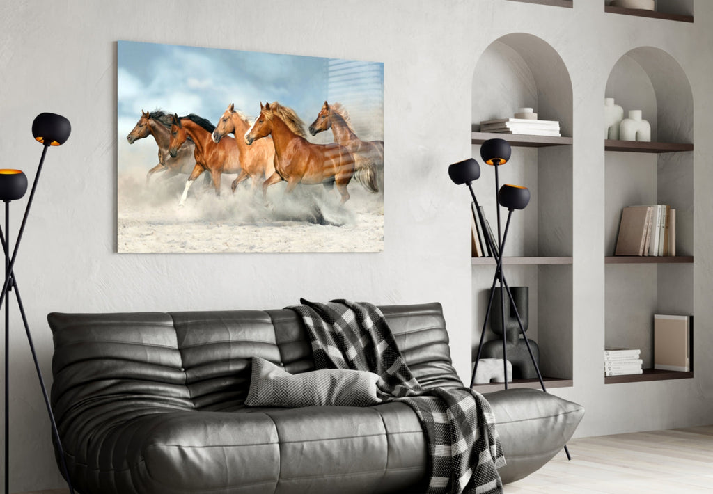 Horses Glass Wall Art-3