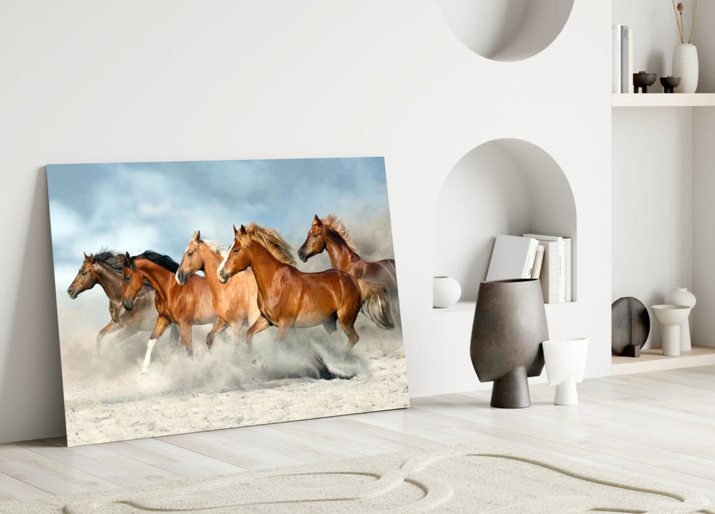 Horses Glass Wall Art-2