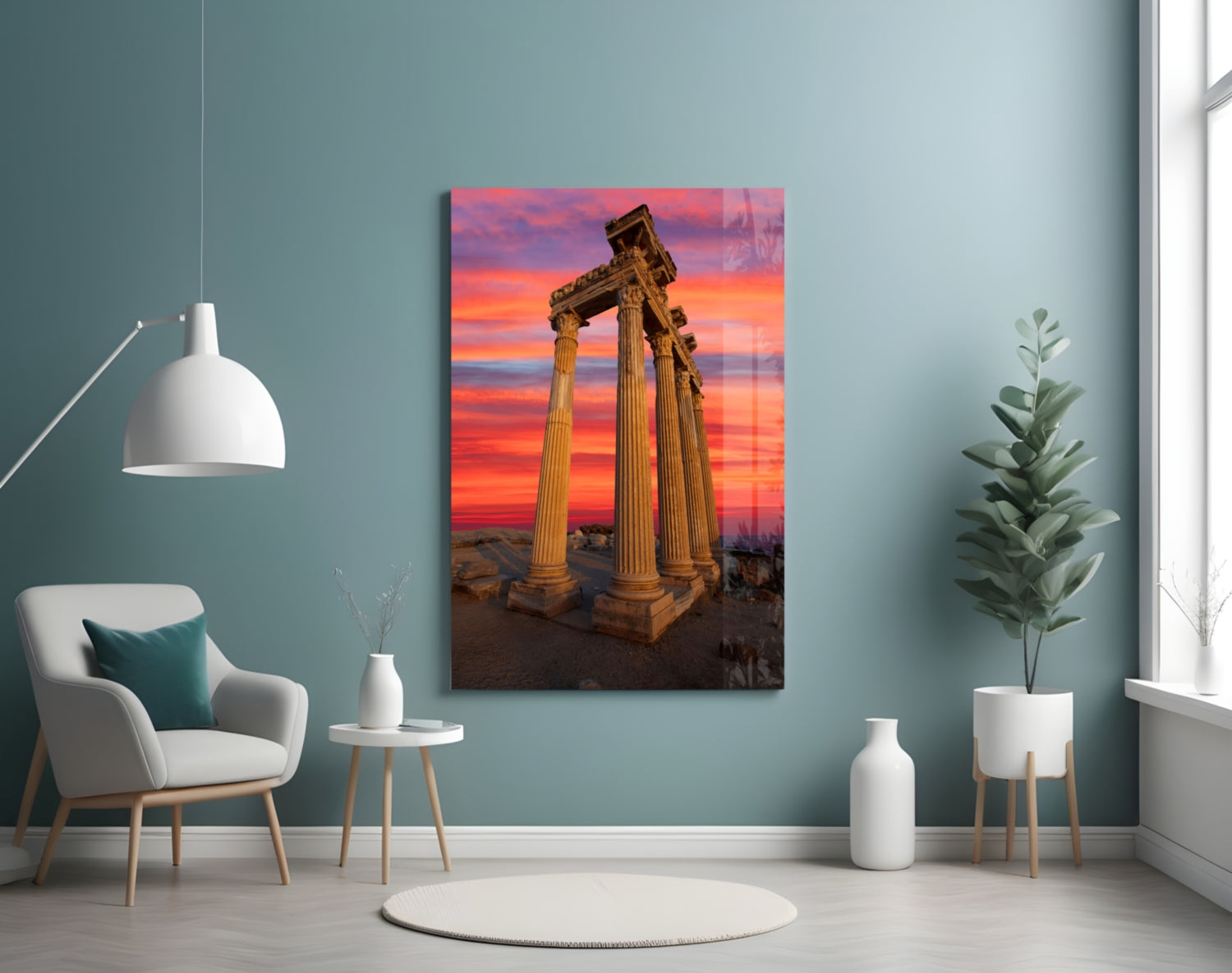 Temple of Apollo Glass Wall Art-3