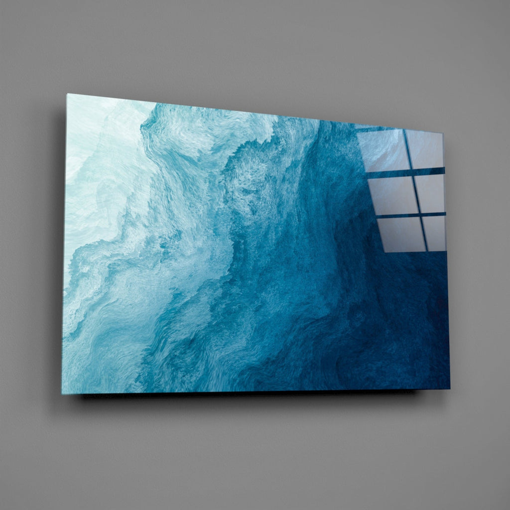 Shades Of Blue Glass Wall Art-1