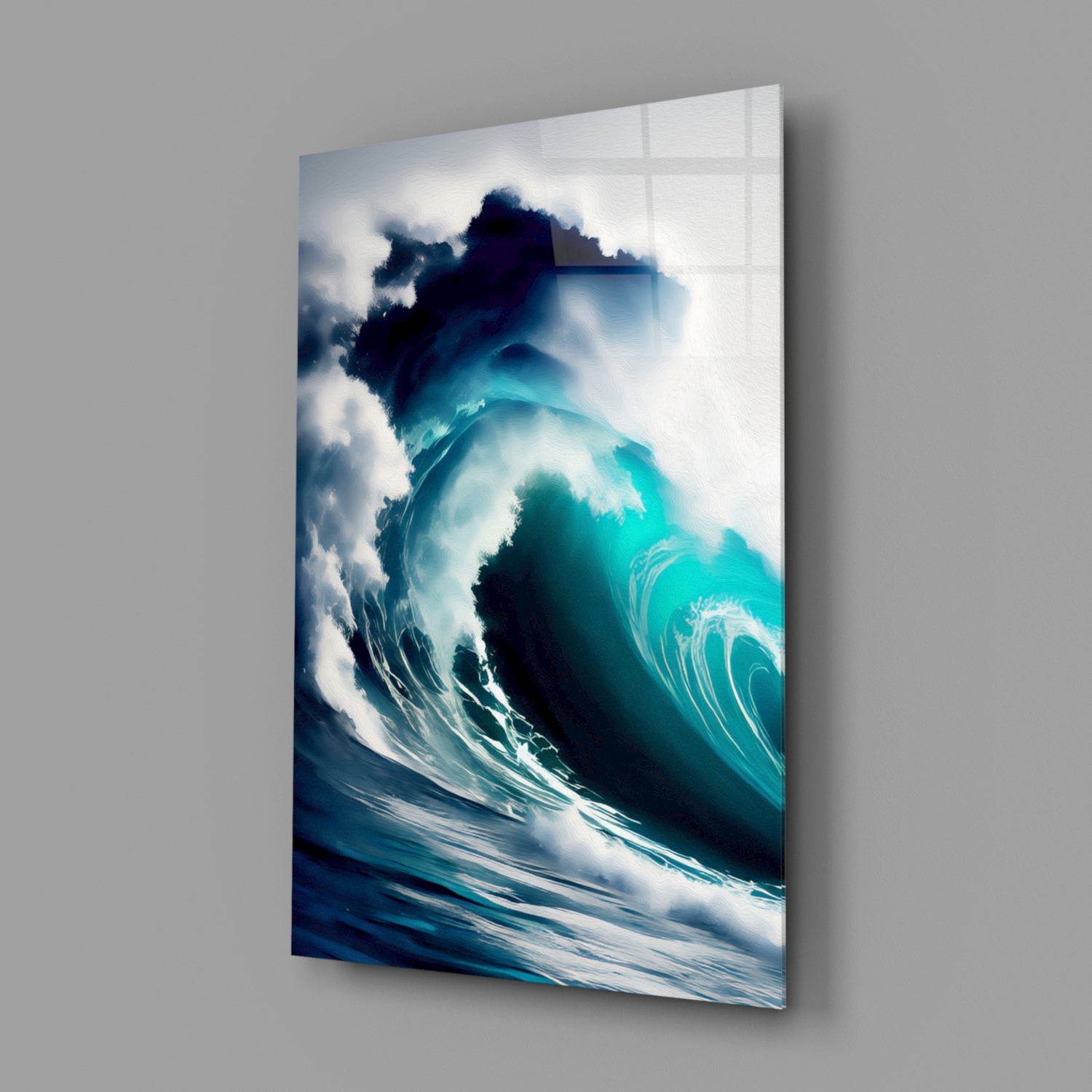 Waves Glass Wall Art-1