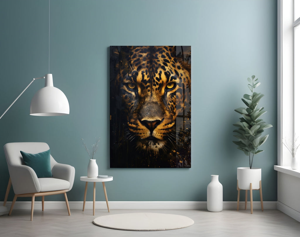 Leopard Glass Wall Art-3