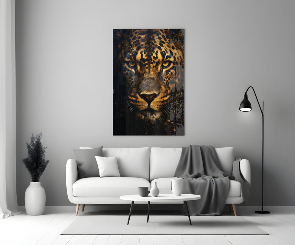 Leopard Glass Wall Art-2